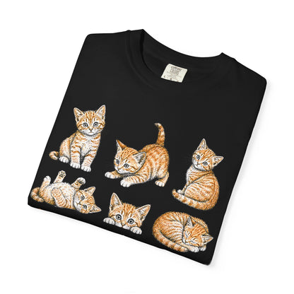 Funny Orange Cat Positions Cat T-Shirt