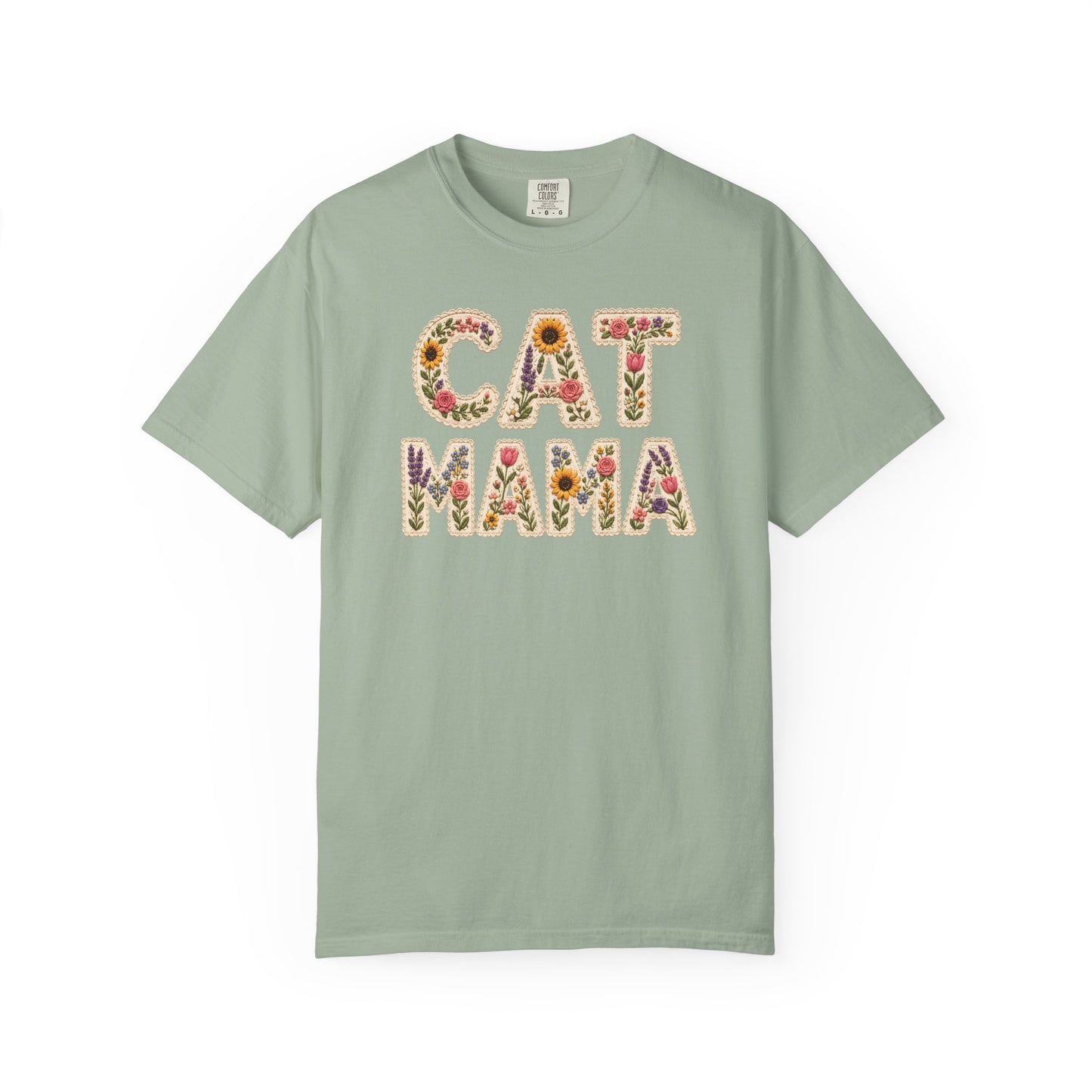 Floral Cat Mama Cat T-Shirt