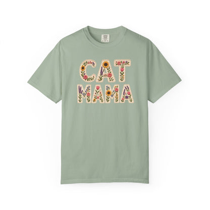 Floral Cat Mama Cat T-Shirt